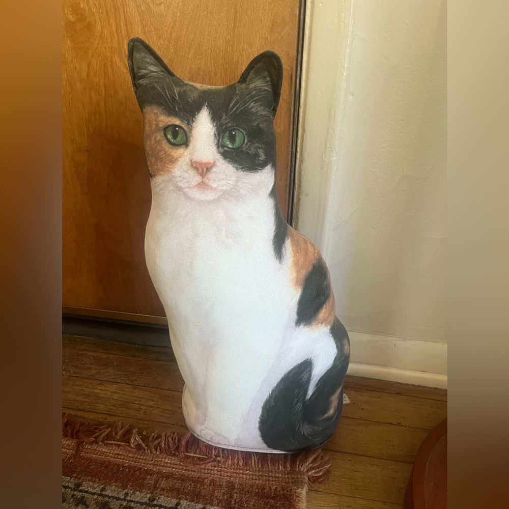 Realistic Calico Cat Doorstop
